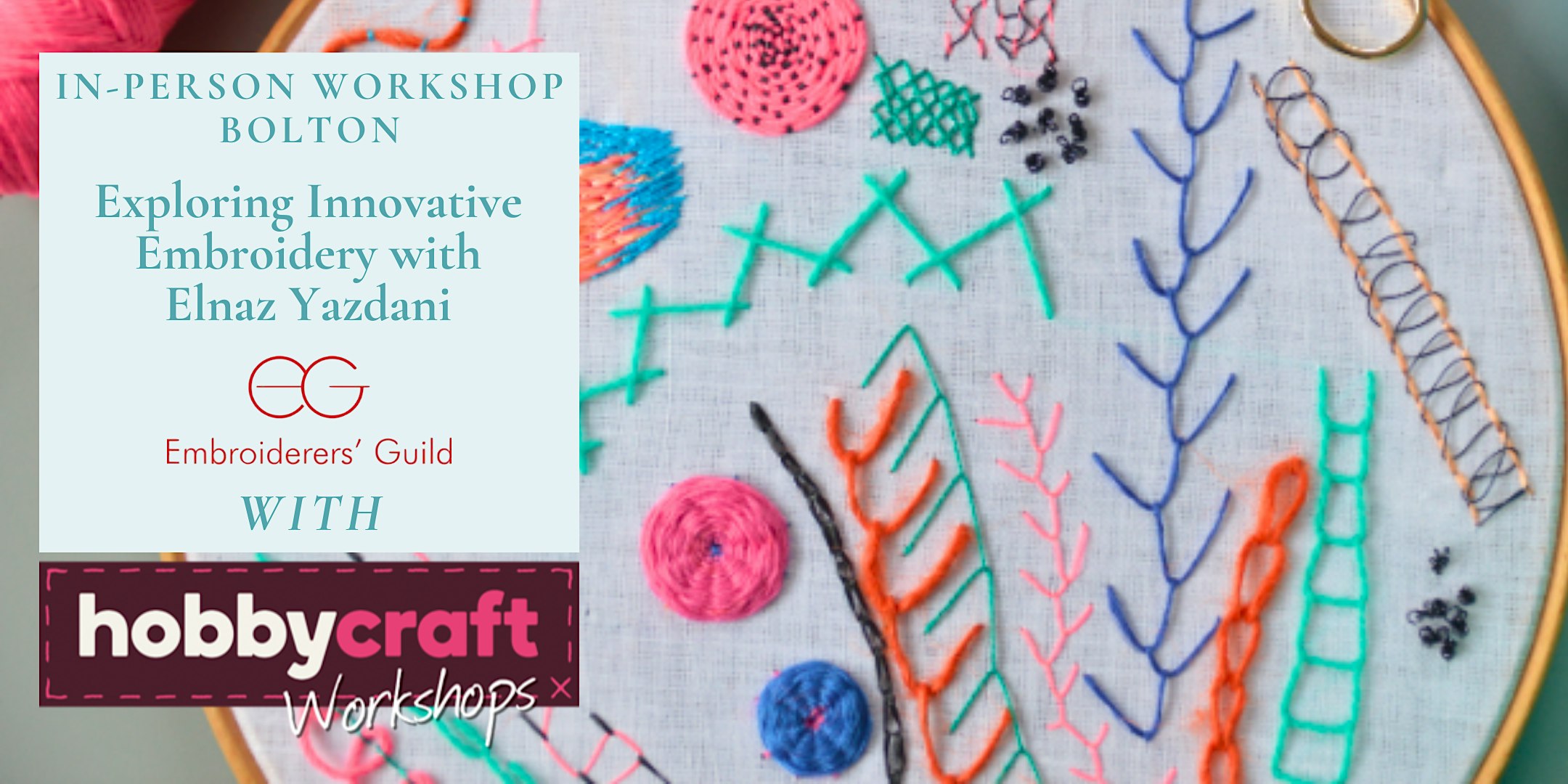In Person Workshop: Exploring Innovative Embroidery (Bolton)