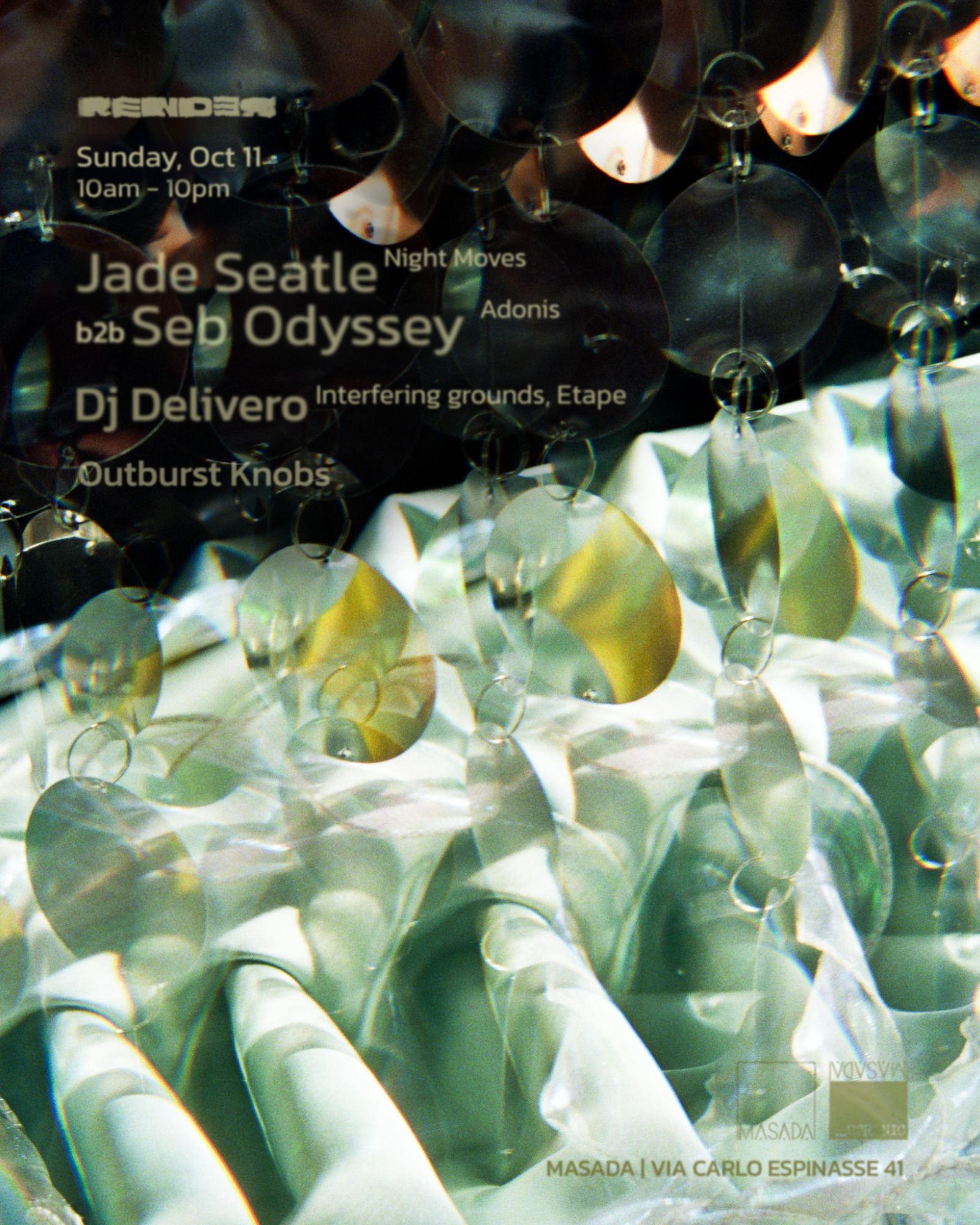 Render with Jade Seatle, Seb Odyssey, DJ Delivero