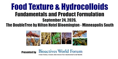 2026 - Food Texture and Hydrocolloids:Fundamentals and  Product Formulation