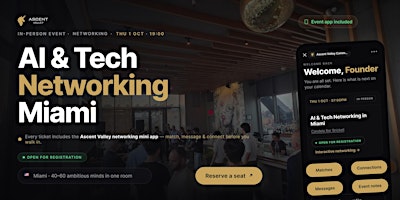 AI & Tech Networking Event in Miami by Ascent Valley