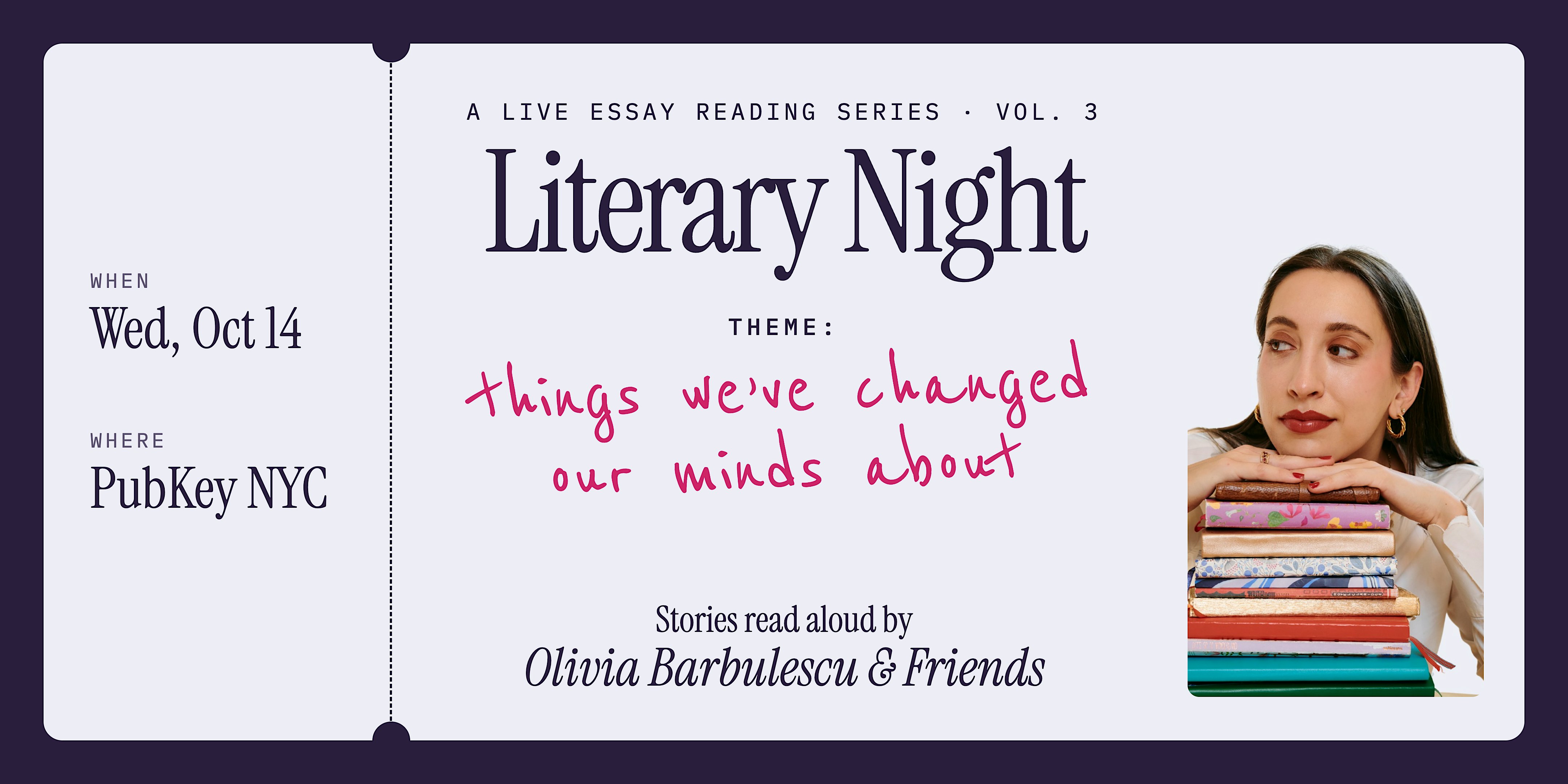 Literary Night: A Live Essay Reading Series