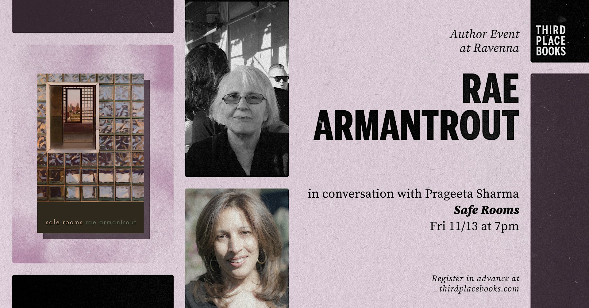Rae Armantrout with Prageeta Sharma — 'Safe Rooms'