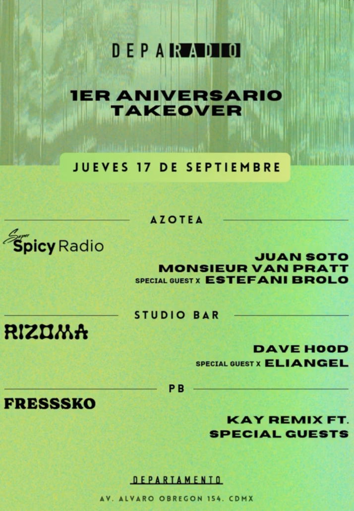 DEPA RADIO takeover en Departamento - Jueves
