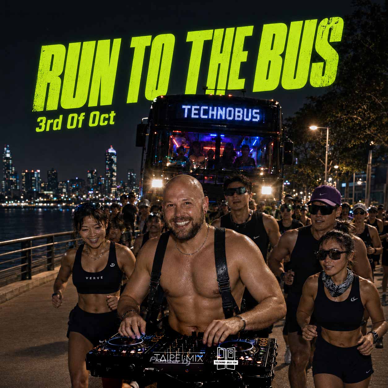 Taipeimix presents: RUN2RAVE #2 + AFTER PARTY WITH TECHNO BUS