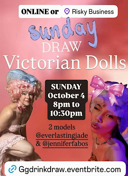 COSTUME DRAWING with Gallery Girls NoHo & ONLINE - at Risky Business