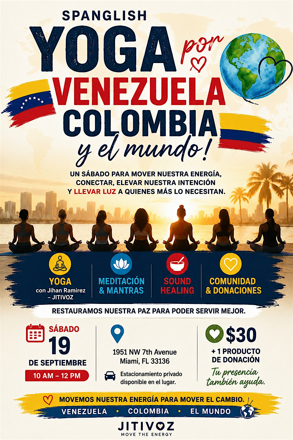 YOGA POR VENEZUELA, COLOMBIA Y EL MUNDO