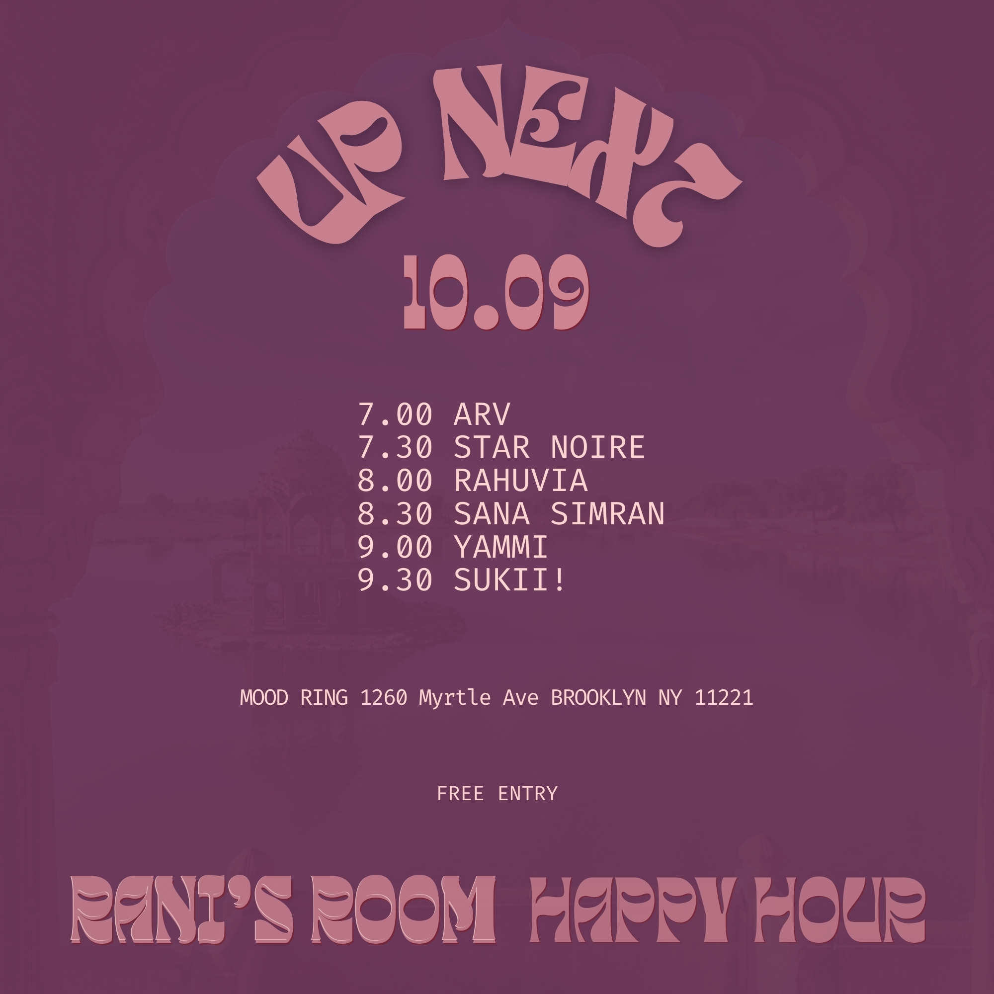 Rani's Room Happy Hour