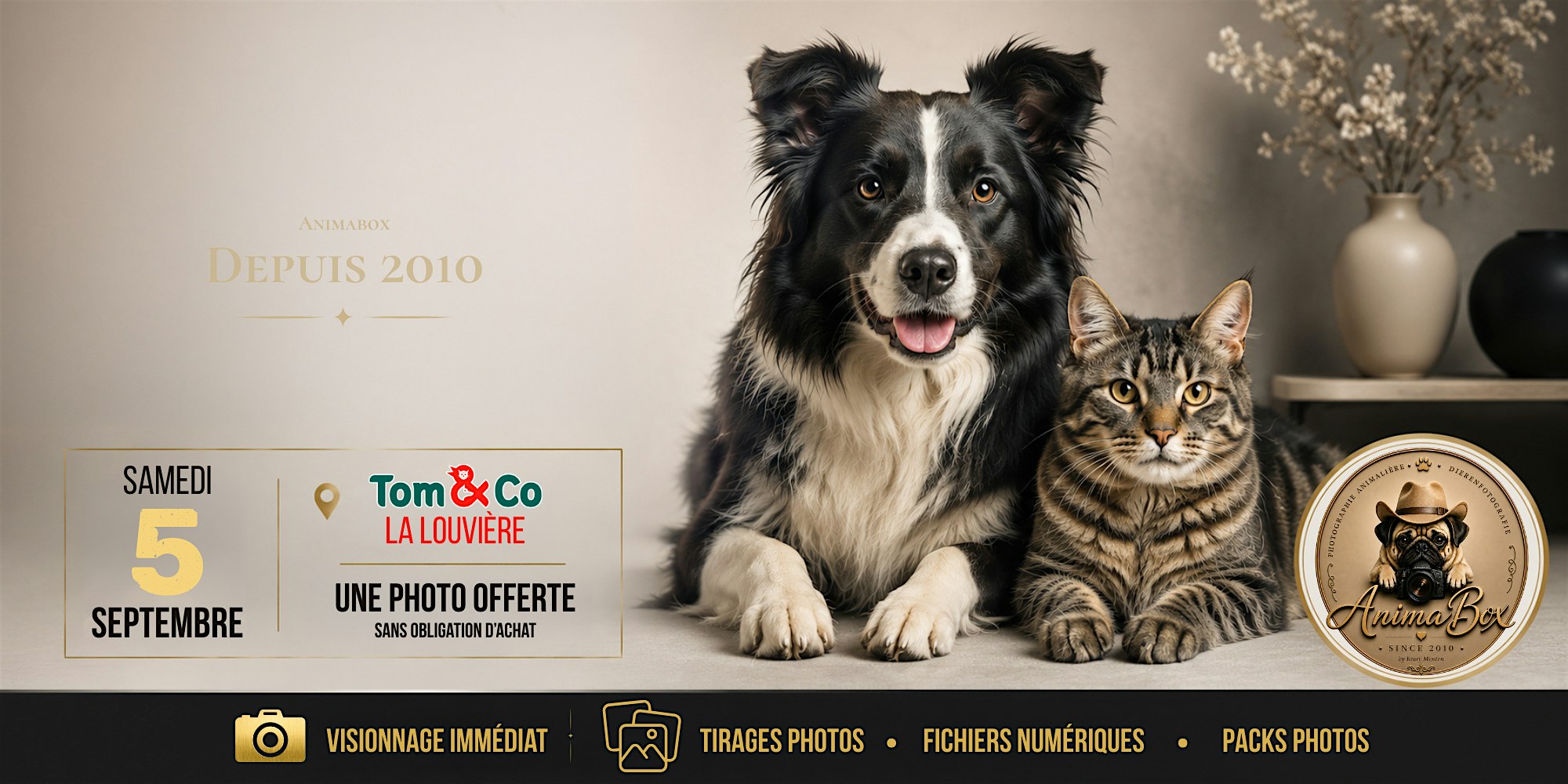 Tom&Co La Louvière - Séance photo AnimaBox