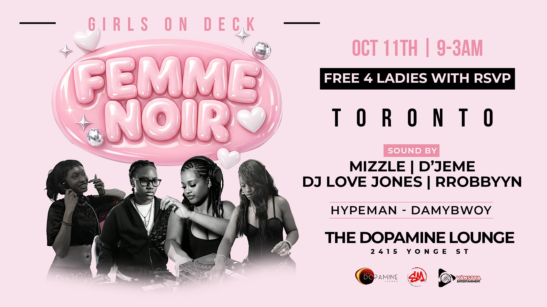 Girls on Deck- FEMME NOIR Toronto- Long weekend Party