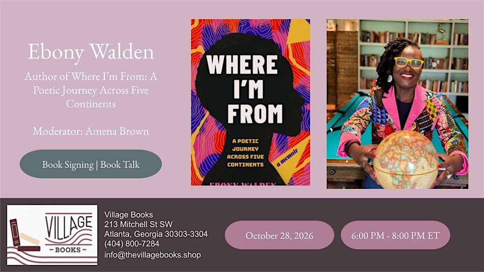 Book Signing and Author Talk with Ebony Walden