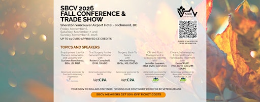 SBCV 2026 Fall Conference & Trade Show (In-Person with Remote Component)