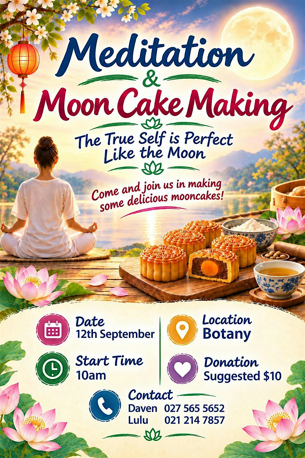 Meditation and Moon Cake Making