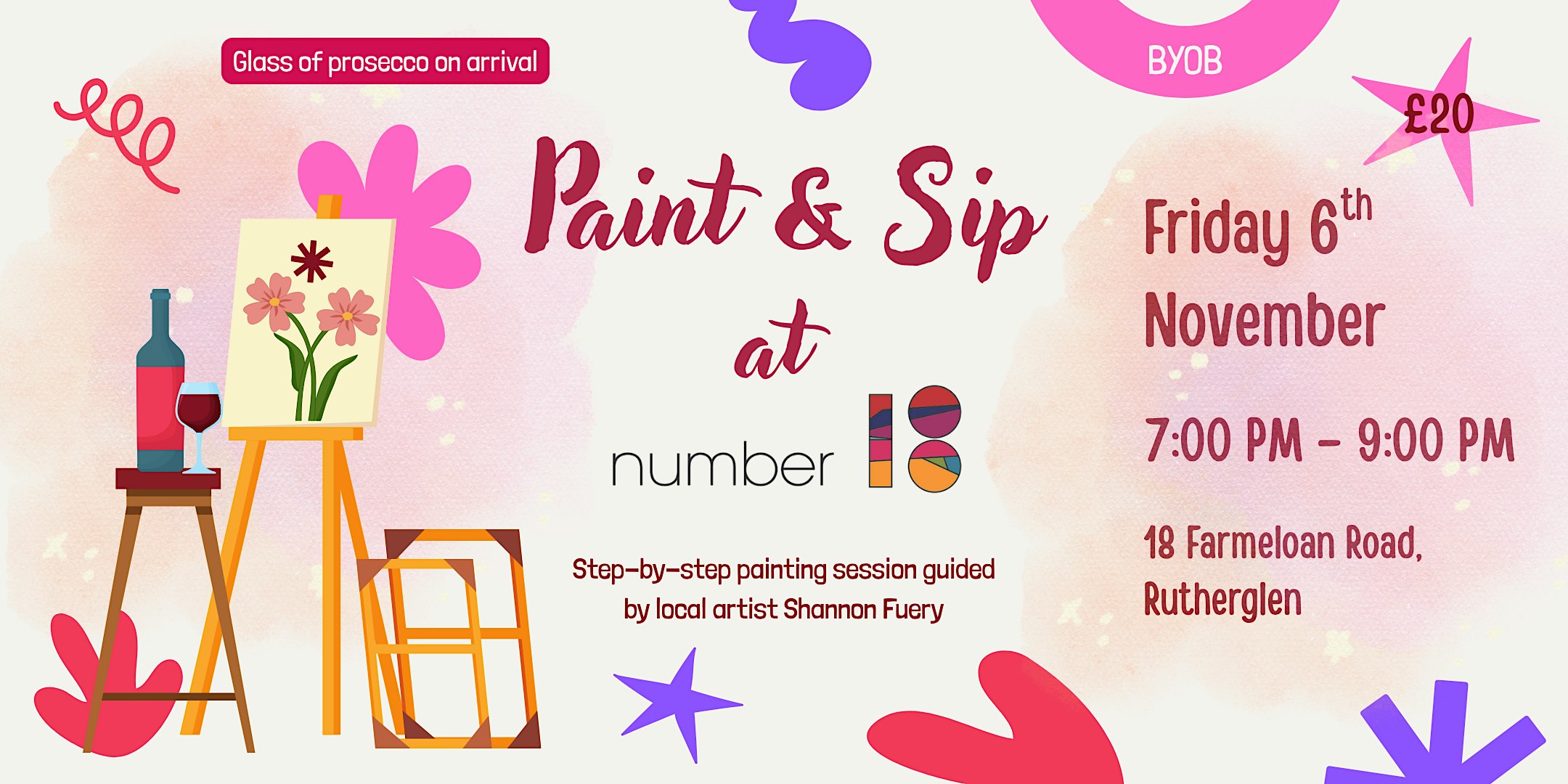 Paint n Sip at Number 18