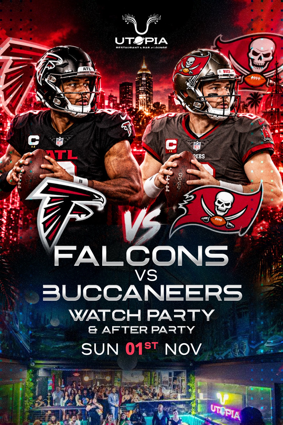 FALCONS VS BUCCANEERS — Watch Party & After Party