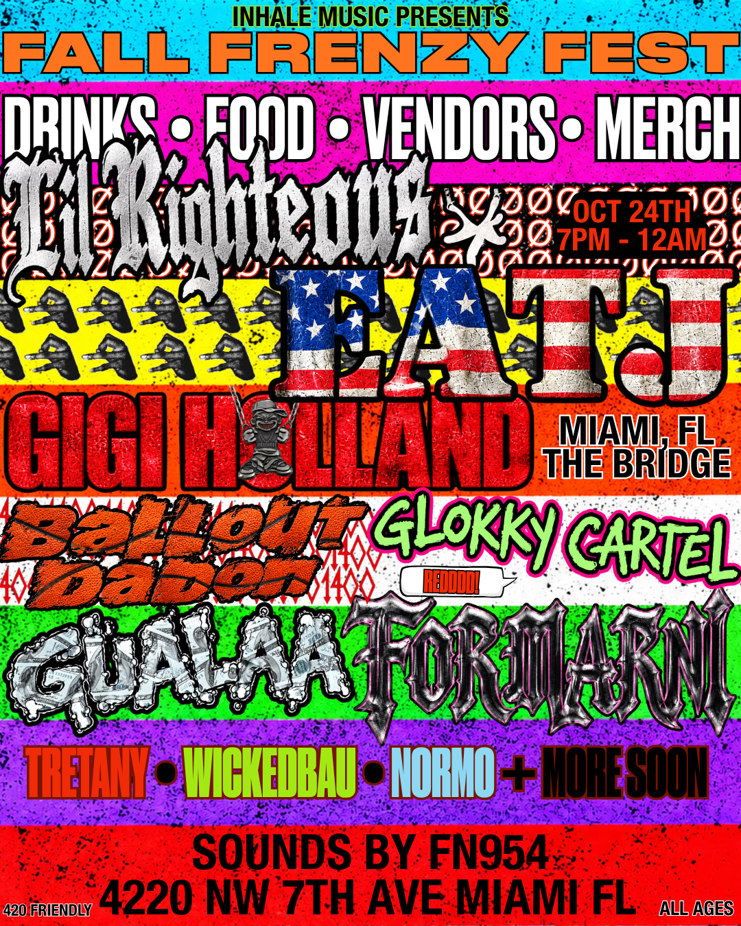 Inhale Music Presents: Fall Frenzy Fest w/ EA TJ, Lil Righteous, Gigi Holland, BalloutDaDon & More!