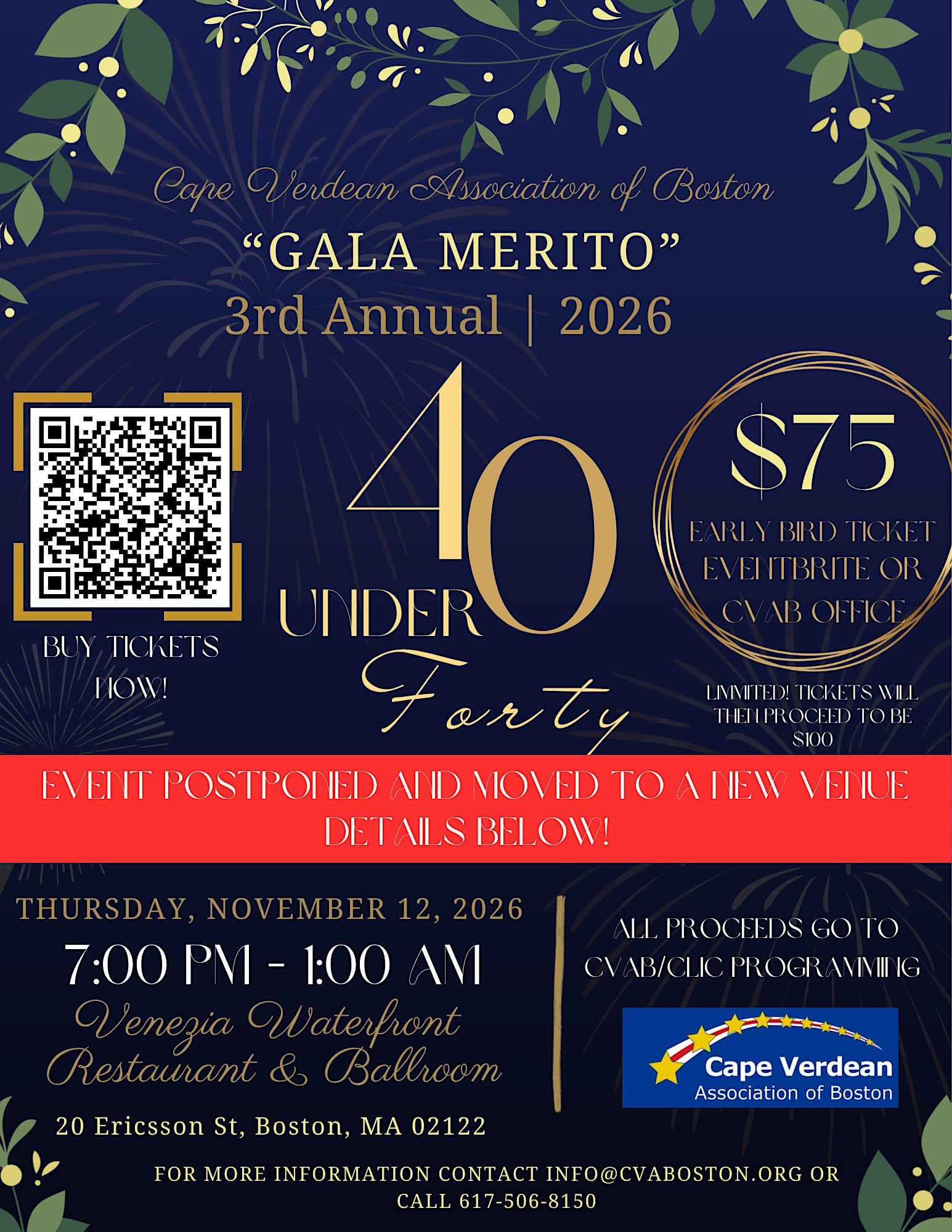 3rd Annual Cabo Verdean 40 under 40 Gala Merito