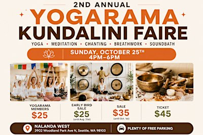 YogaRama Kundalini Faire (Kundalini Yoga+Soundbath+Treats )