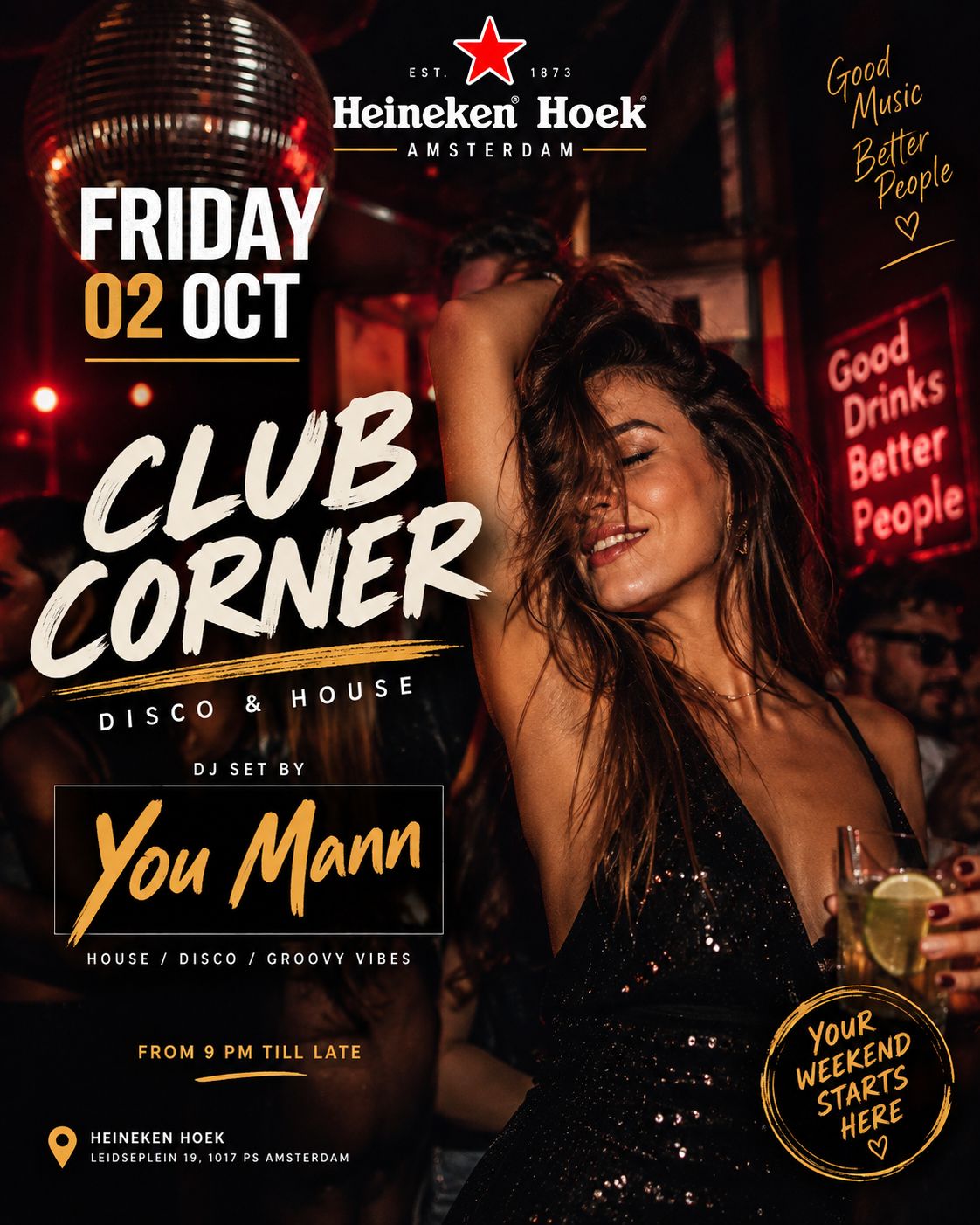 Heineken Hoek Club - Corner Friday Disco & House
