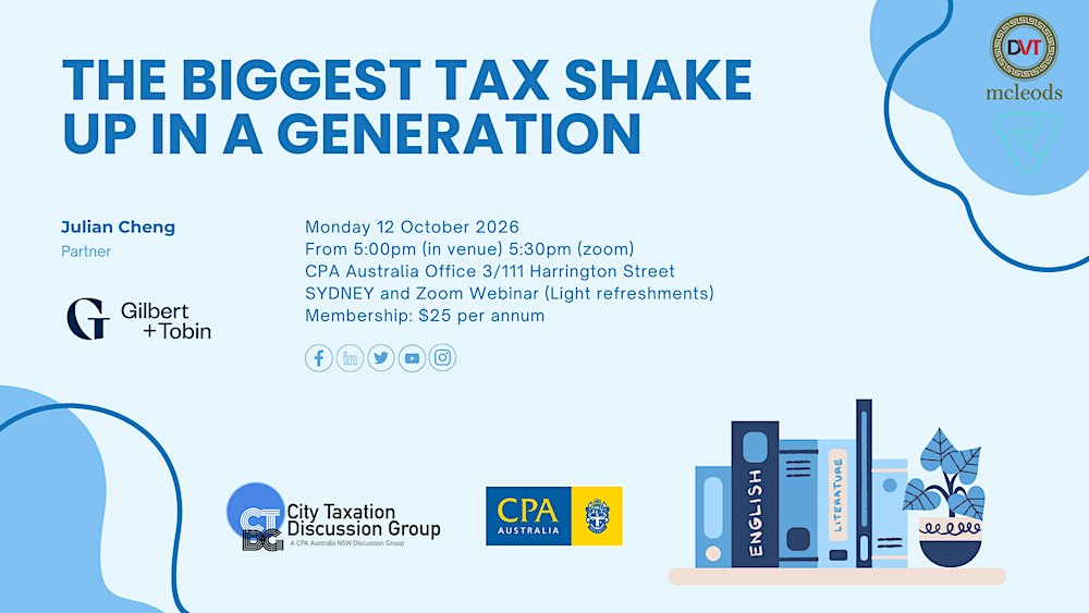 12 October 2026 | The biggest tax shake up in a generation