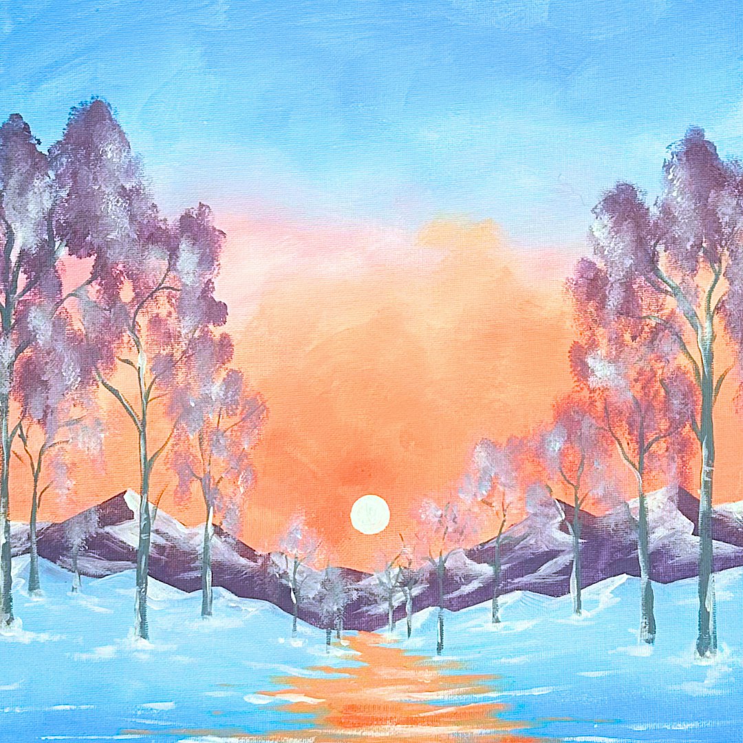 Sip & Paint at Velo Lounge, Bath - "Winter Forest"