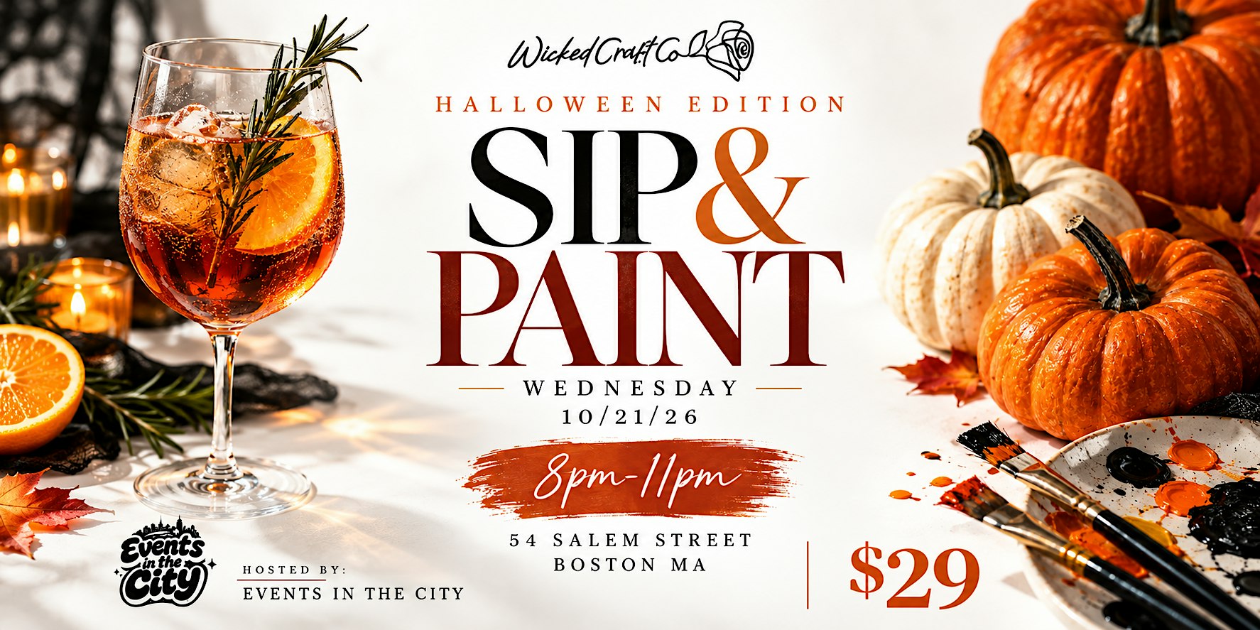 Halloween Sip & Paint @ Wicked Craft!