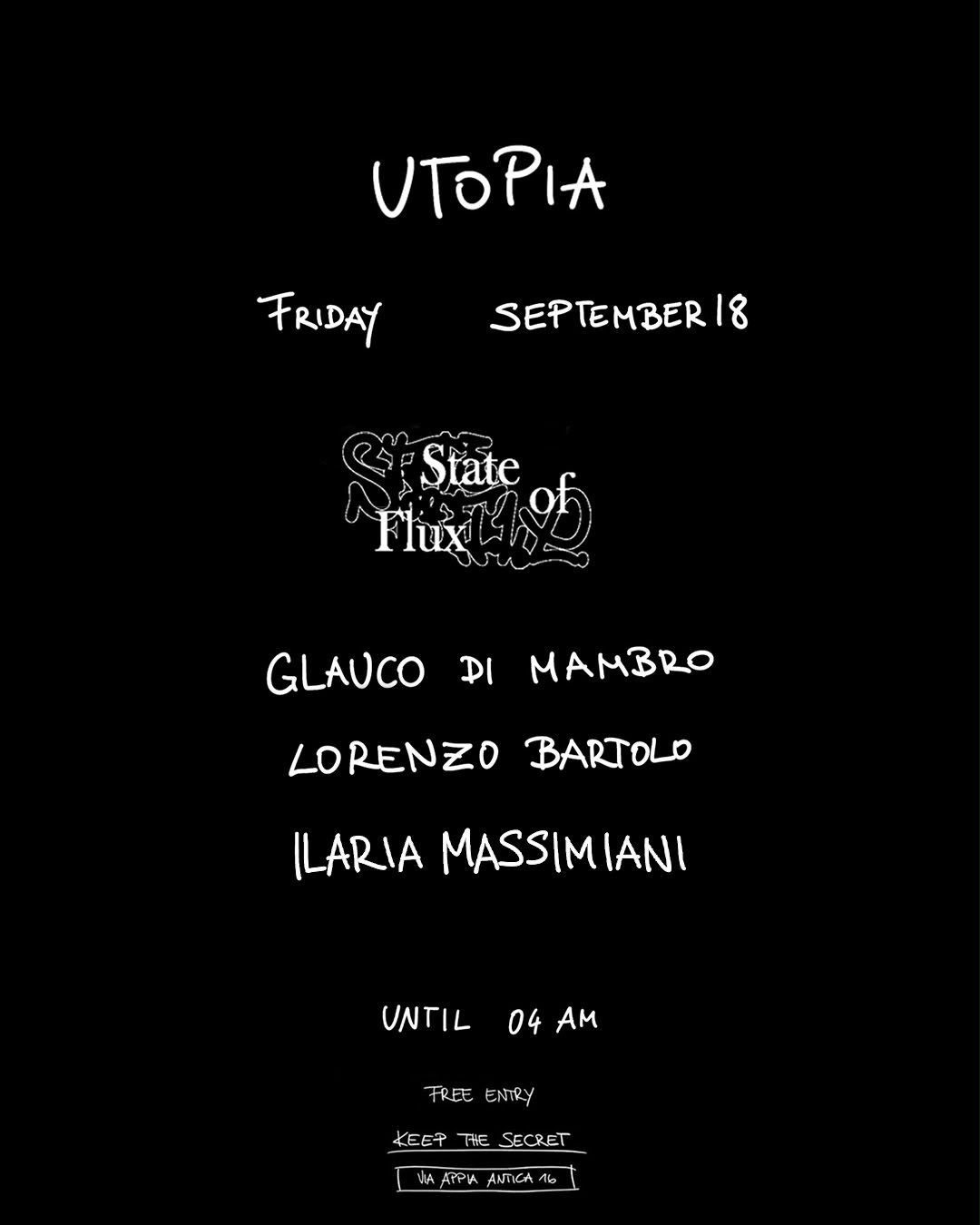 18.09 - State Of Flux - Glauco Di Mambro, Lorenzo Bartolo, Ilaria Massimiani