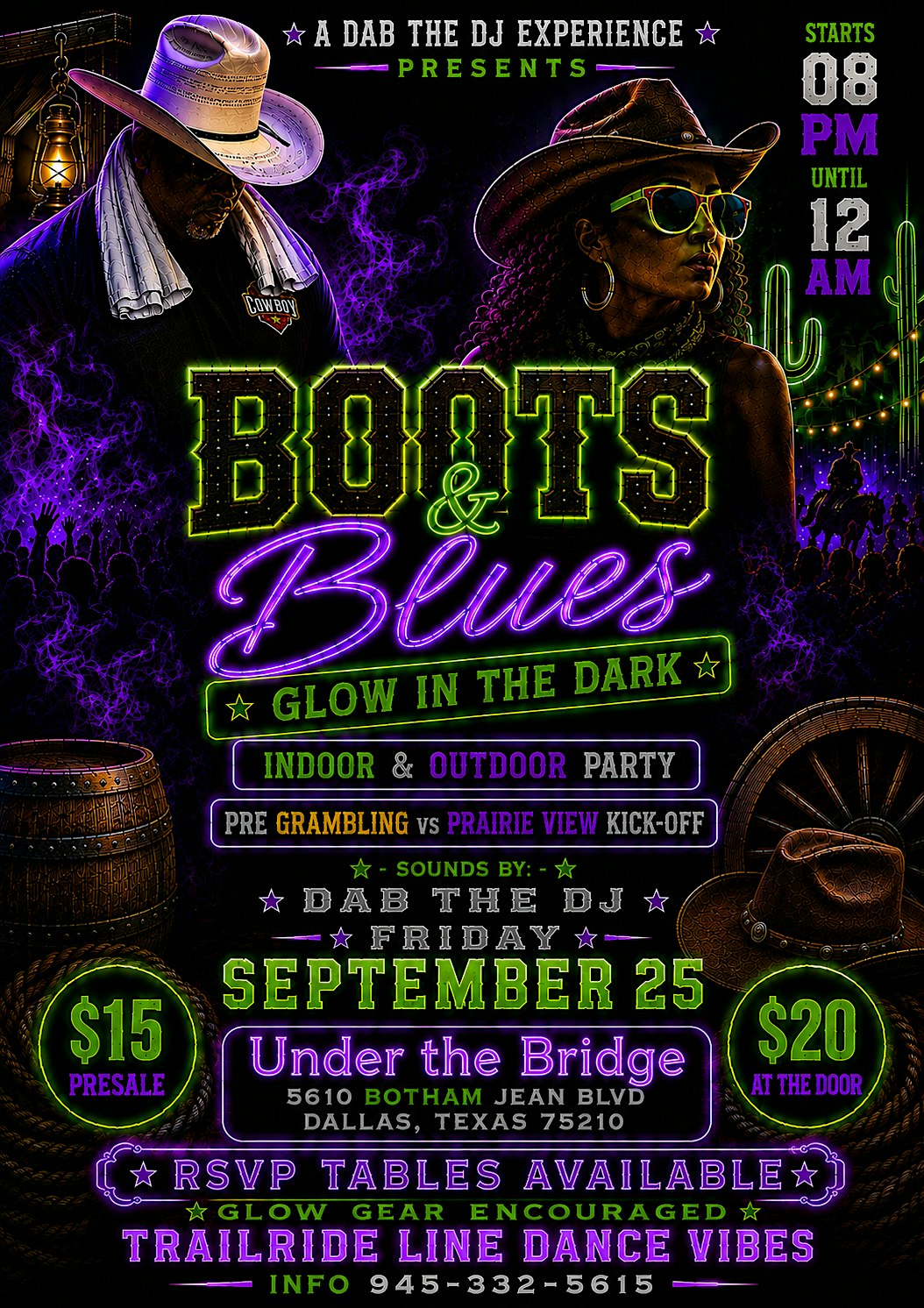 Boots & Blues Glow Night