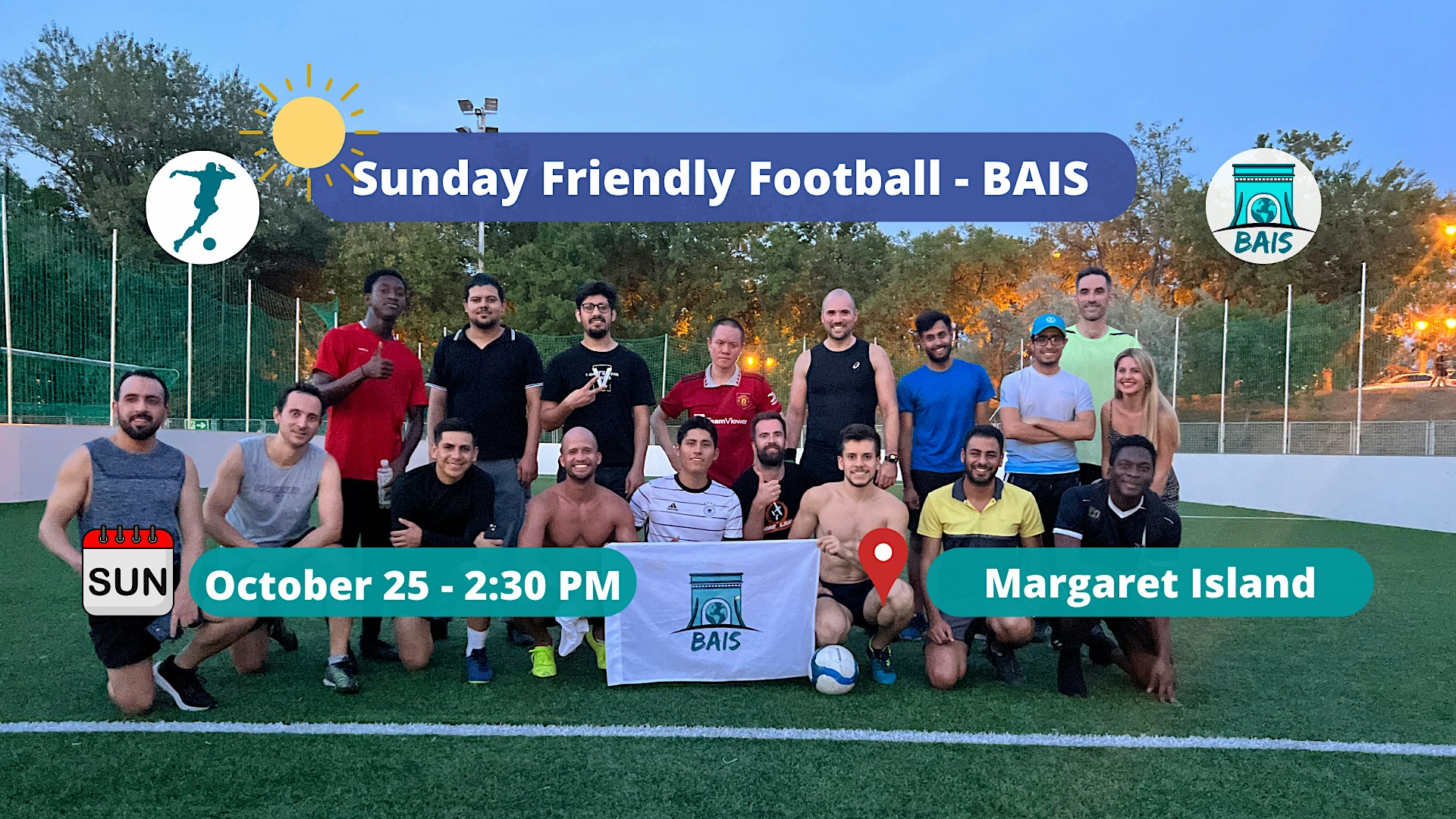Sunday 2:30 PM Friendly Football at MAC - BAIS