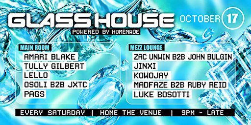 GLASS HOUSE OCTOBER 17TH