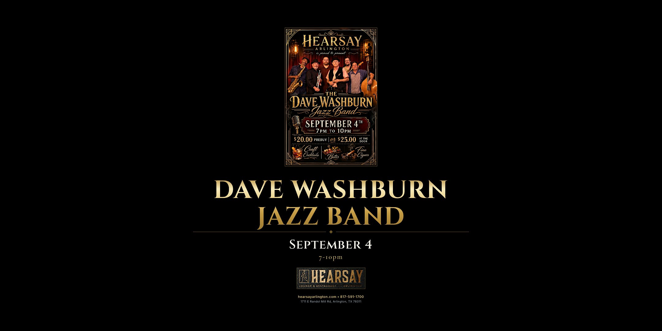 Hearsay Arlington Presents Dave Washburn Jazz Band