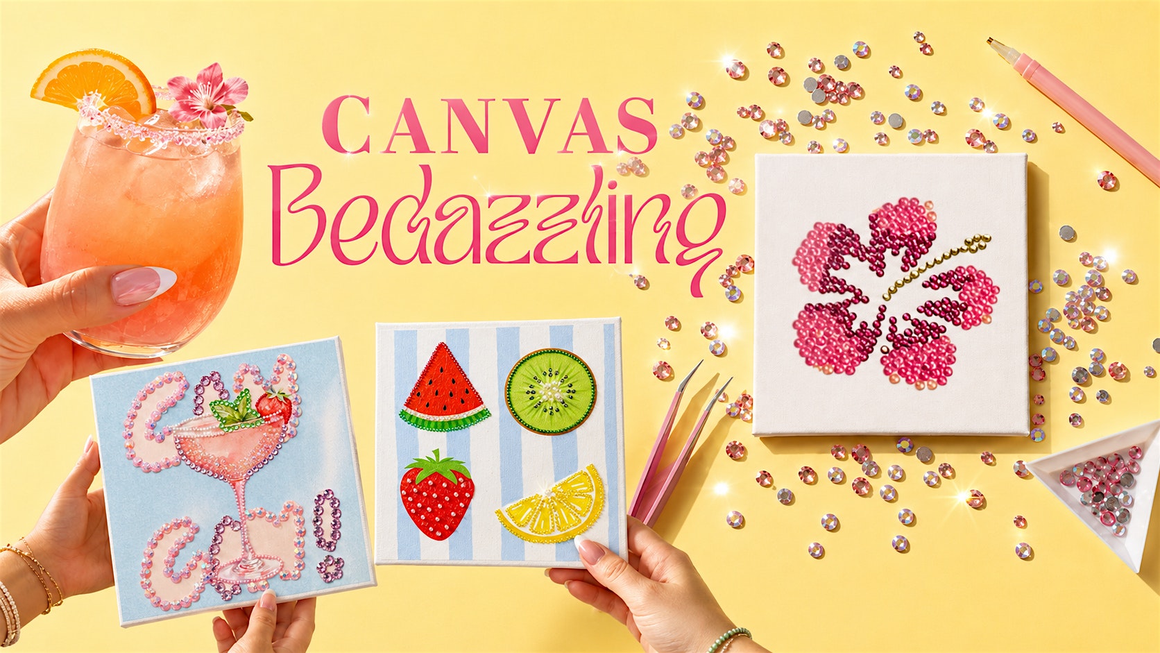 Cocktails & Canvas Bedazzling - Dov & Company x Immigrant Food