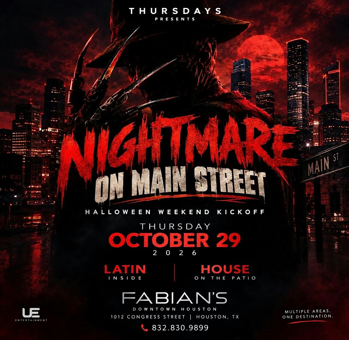 Nightmare on Main Street at Fabians Thursday