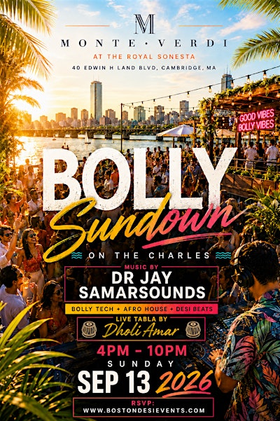 Bolly Sundown on the Charles: Sunsets, Beats, & Skyline Views