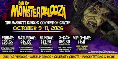 SON OF MONSTERPALOOZA - Burbank - 2026