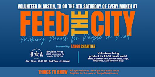 Feed The City Austin (South): Making Meals for People In Need