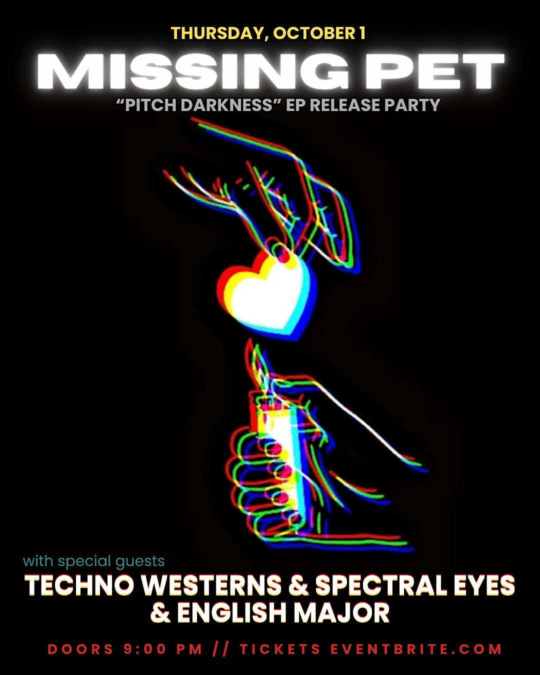 MISSING PET with TECHNO WESTERNS & SPECTRAL EYES & ENGLISH MAJOR