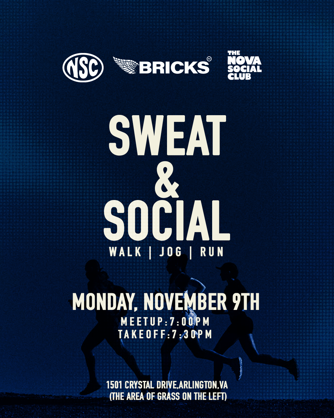 Sweat & Social w/ Bricks Run Club | Monday, November 9th in Crystal City 