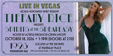 Spirits At The Speakeasy with Tiffany Rice