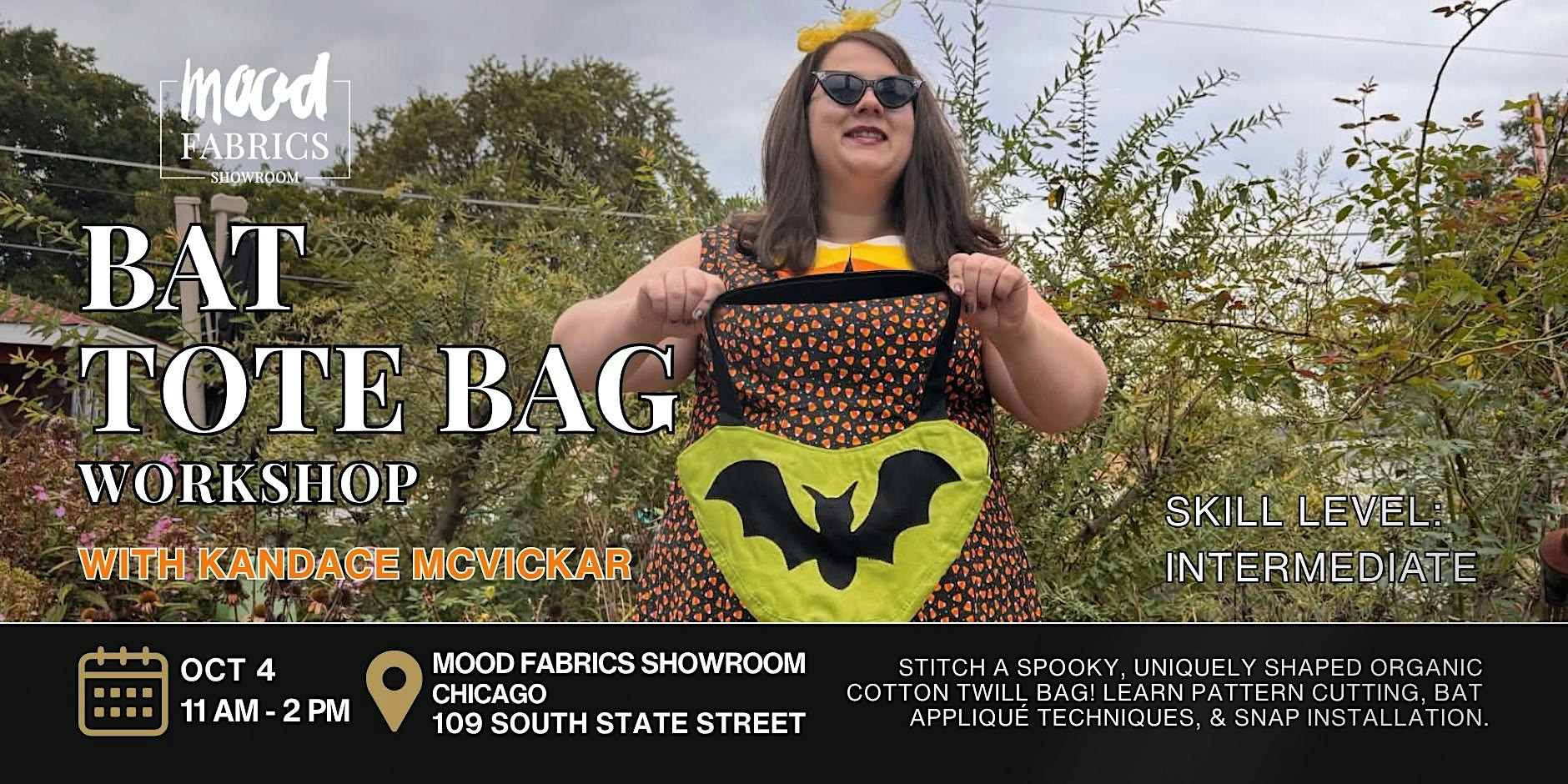 Bat Tote Bag Workshop