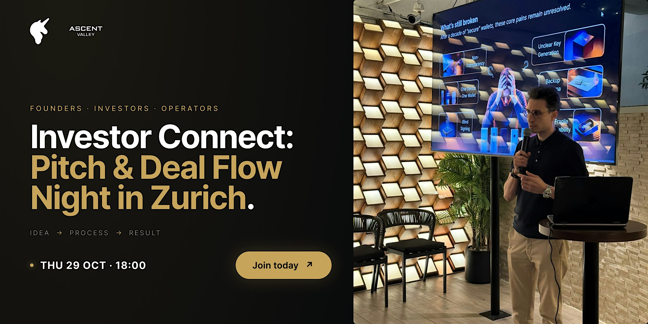 Investor Connect: Pitch & Deal Flow Night | Zurich