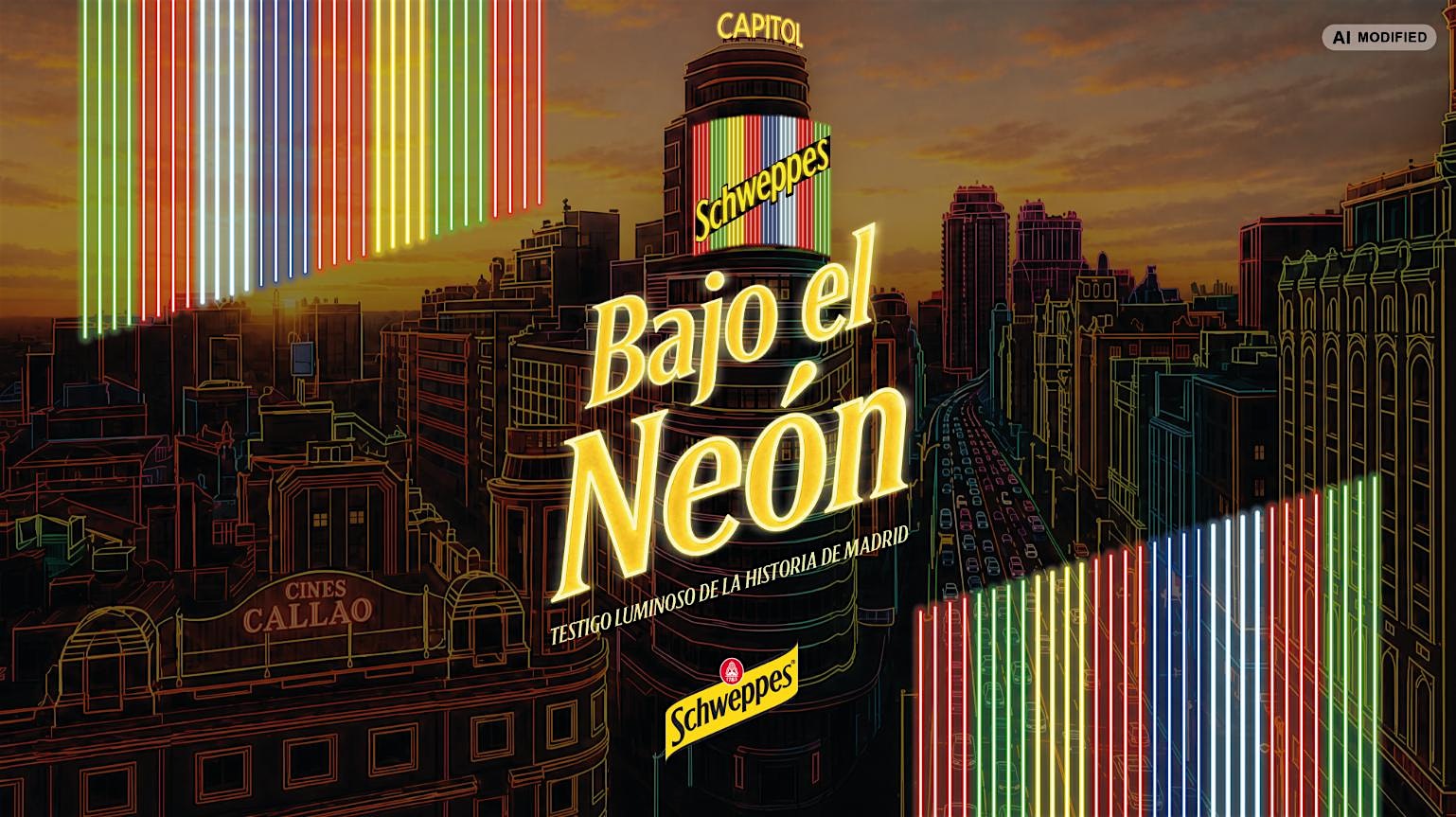 Bajo el Neón de Schweppes