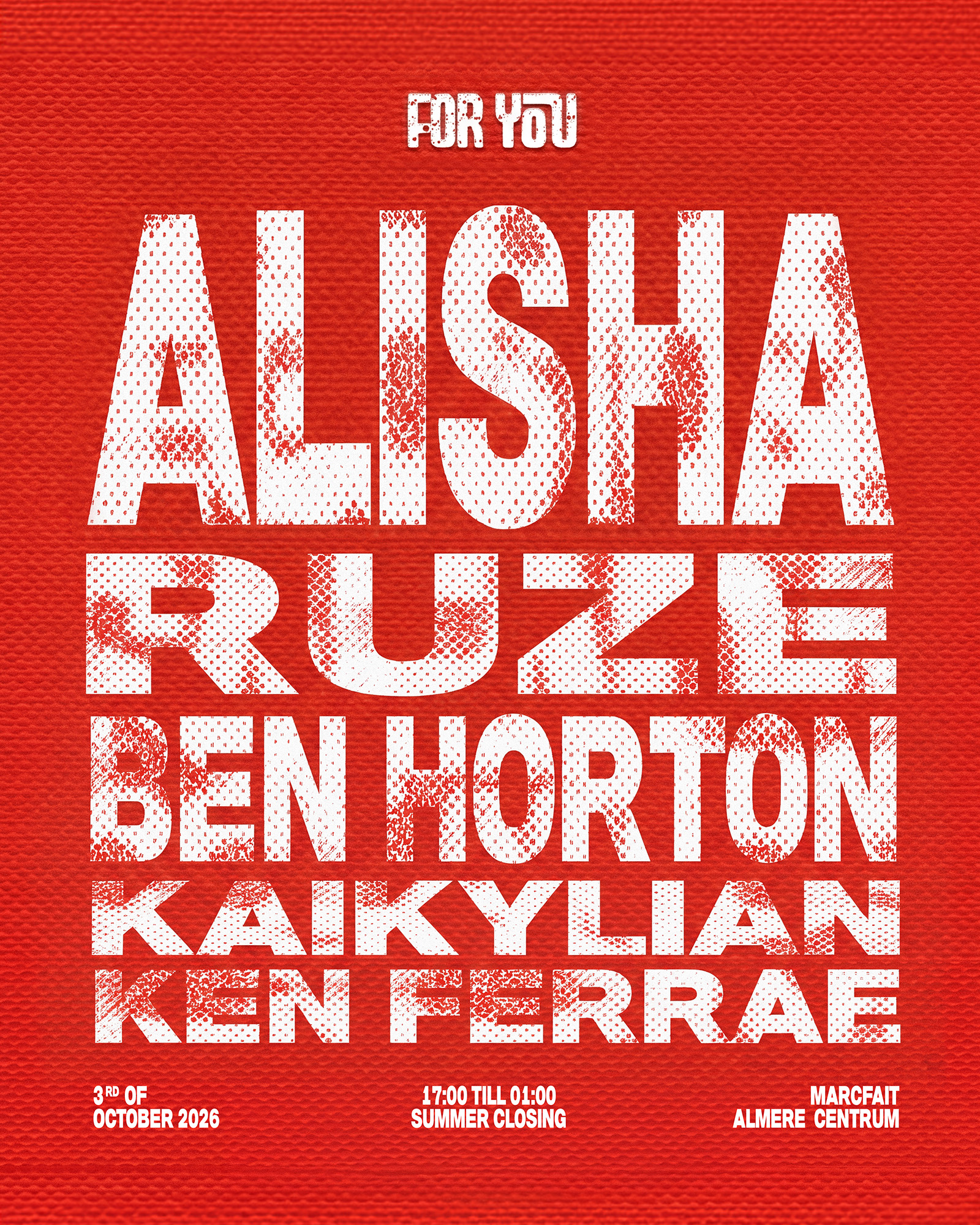 FOR YOU THE SUMMER CLOSING with ALISHA