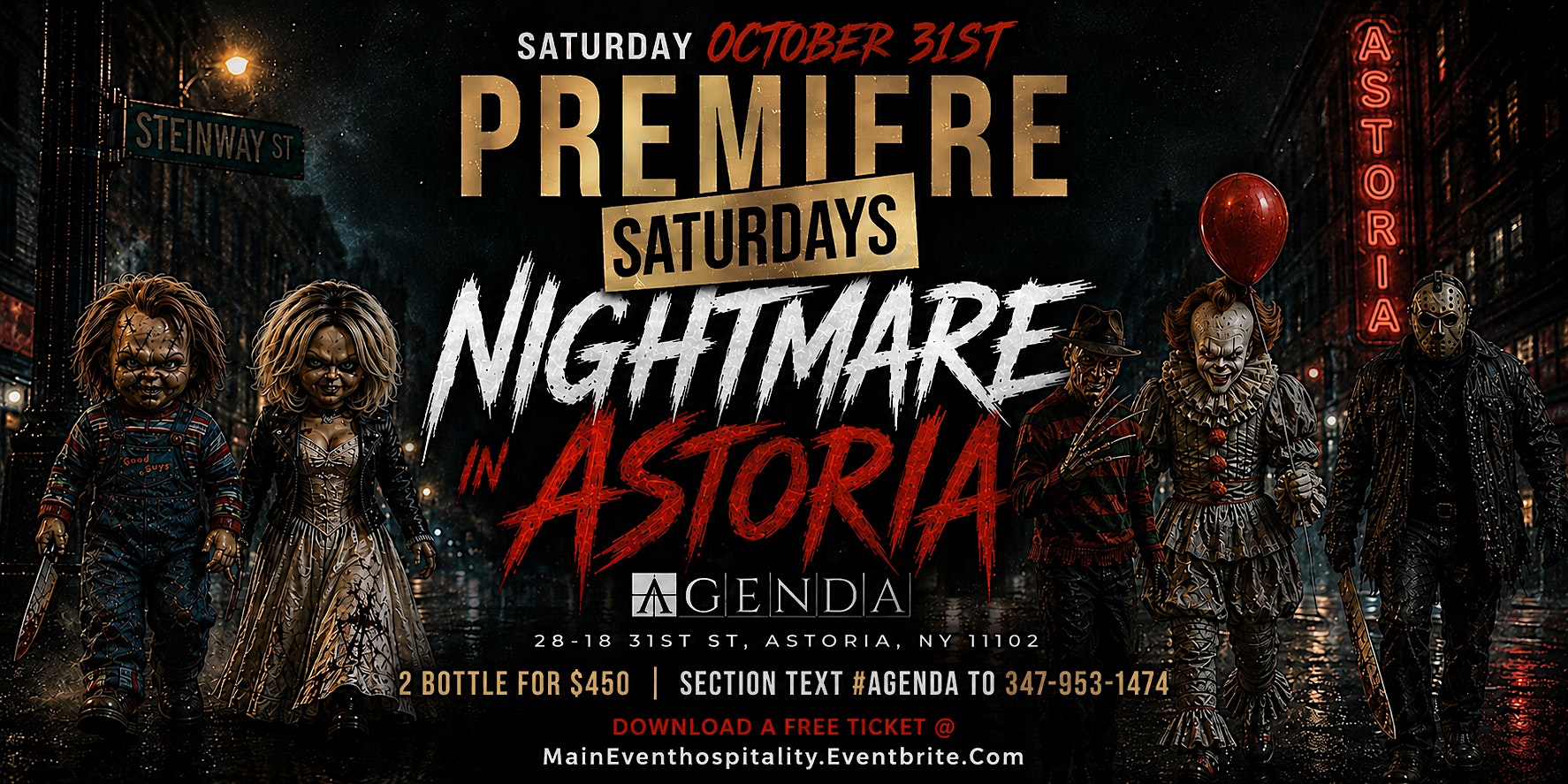 “NIGHTMARE IN ASTORIA”  PREMIERE SATURDAY AT AGENDA NIGHT CLUB