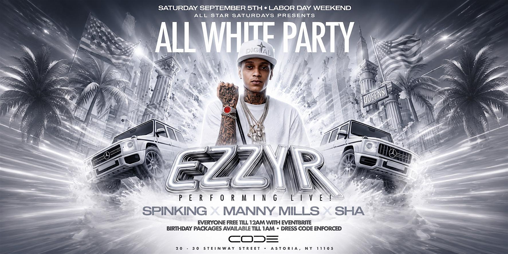 All Star Saturdays: All White Party | EzzYr Performing Live at CODE