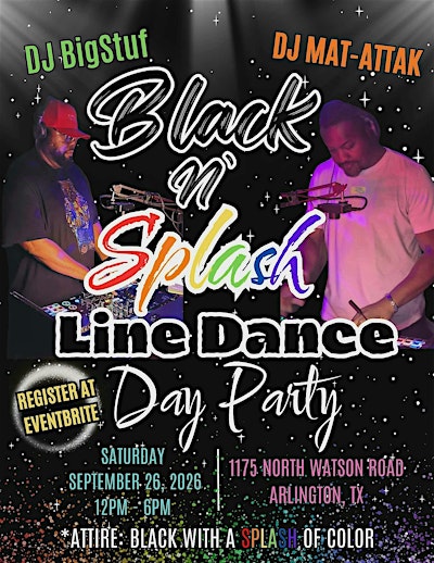 Black N Splash Line Dance Day Party