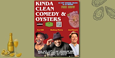 Kinda Clean Comedy & Oysters 10/14/26