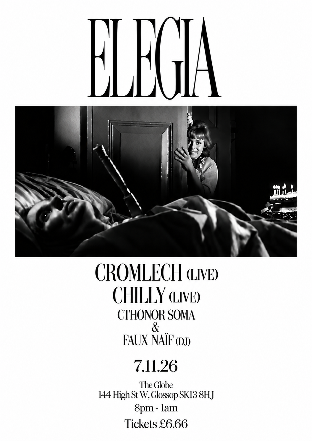 Elegia VII: C r o m l e c h (live), Chilly (live),  faux naïf & Cthonor Soma
