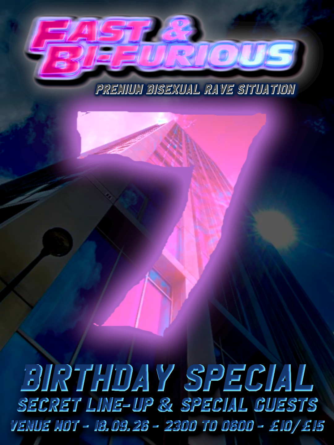 Fast & Bi-Furious 7th Birthday