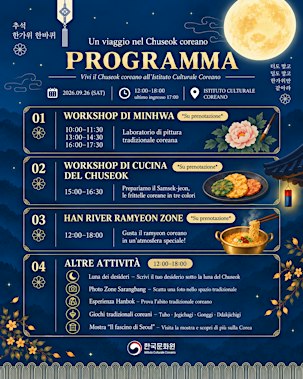 UN VIAGGIO NEL CHUSEOK COREANO – WORKSHOP DI CUCINA DEL CHUSEOK