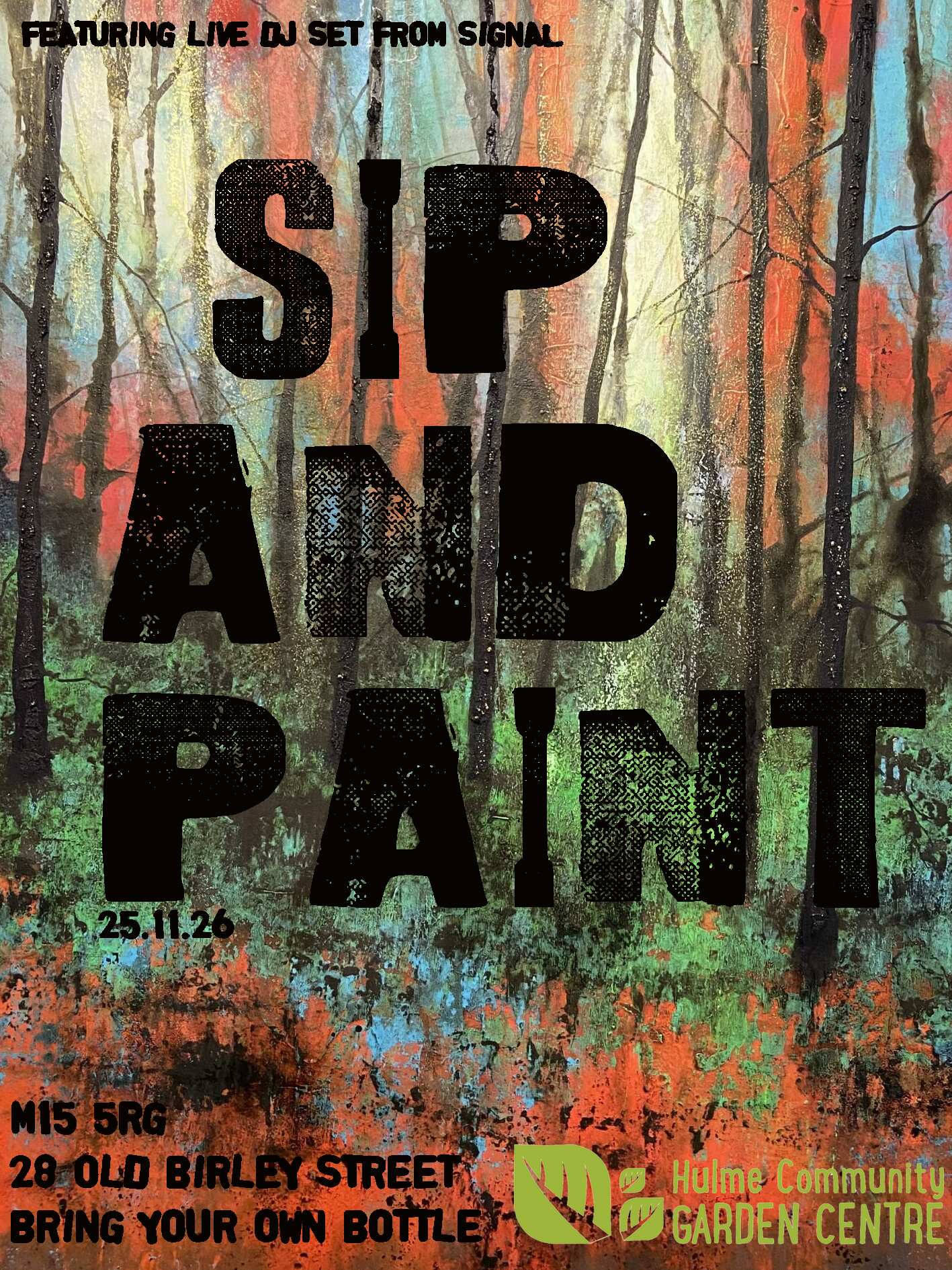 Sip & Paint Green Social